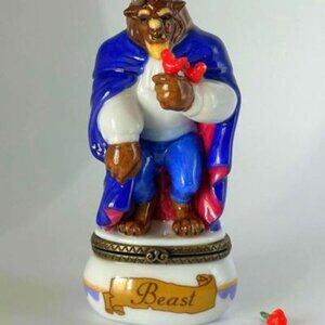 Disney PHB Trinket Box Enchanting Beast Figurine Beauty & the Beast w Trinket